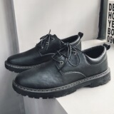 鞋子男韩版潮ins小皮鞋百搭低帮英伦风休闲皮鞋XZ1118，男鞋低帮鞋，星座1118