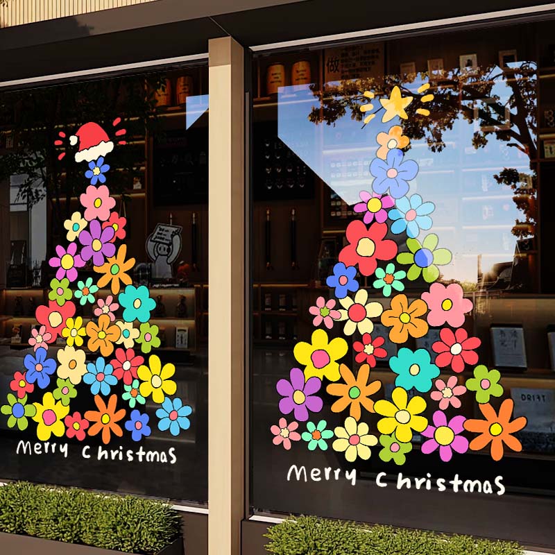 整张超透静电玻璃门贴纸装饰