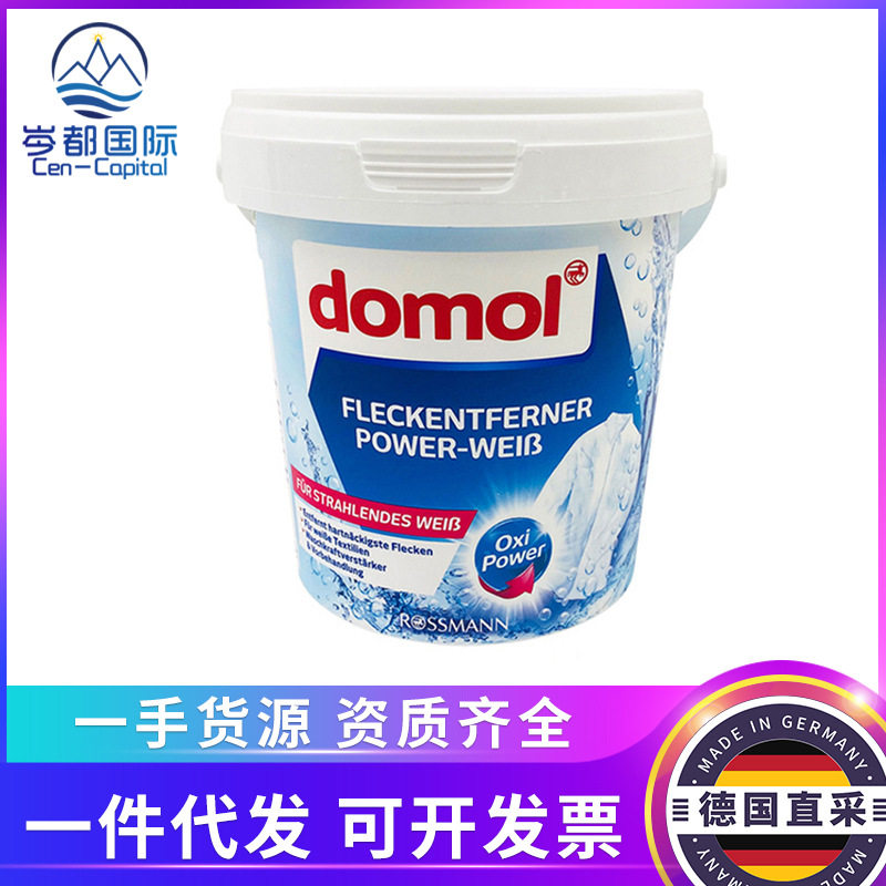 德国进口domol白粉白色衬衫衣物漂白洗衣粉去渍漂白剂750g