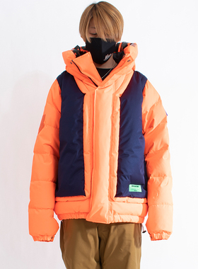 21冬季日本MRS单板滑雪服羽绒男女小众情侣防风防水透气保暖白色