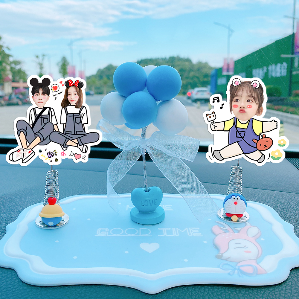 汽车摆件照片定制卡通可爱