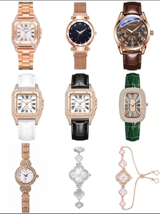 【男女手表】样板间时尚衣帽间桌面简约超博轻巧石英腕表道具摆件