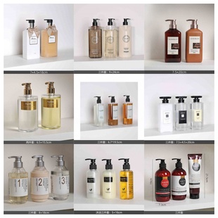 样板房卫生间饰品浴室柜沐浴露洗发水道具壁龛 沐浴用品摆件