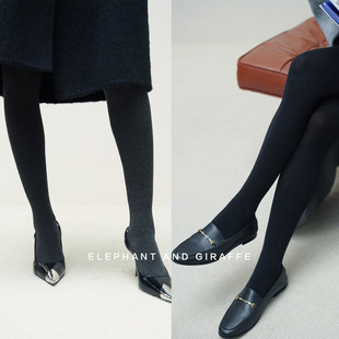 袜 柔软亲肤高弹羊绒混纺连裤 ACC427 御寒神器 大象和长颈鹿