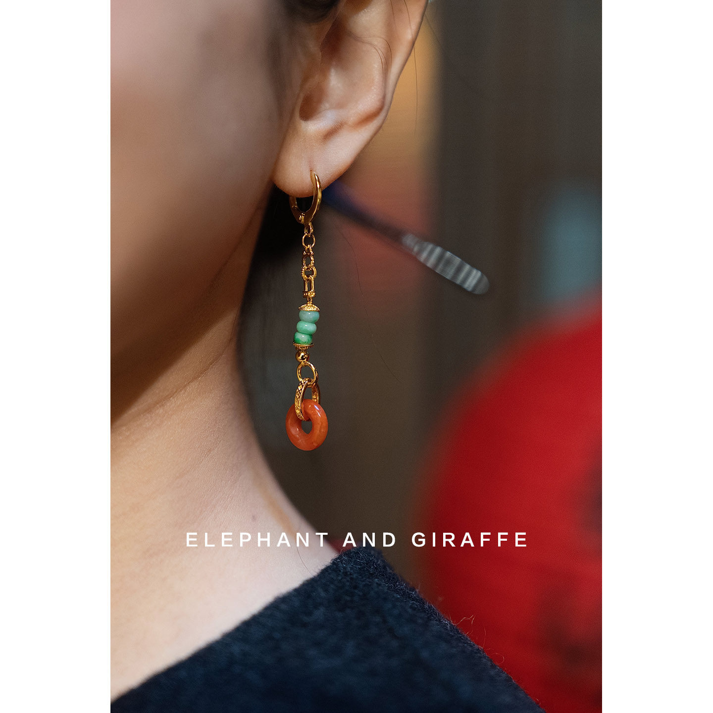大象和长颈鹿 福运双生 翡翠安宁 南红鸿运 流苏耳环 ACC440,饰品/流行首饰/时尚饰品新,耳环,淘宝优惠券,粉丝福利购,淘宝优惠卷