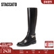 定制小码 大码 42胖瘦脚 思加图冬骑士乐章长靴女EAJ48DG5A