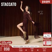 小桃同款 杨幂同款 银色休闲鞋 平底鞋 思加图蝴蝶音符德训鞋 阿甘鞋