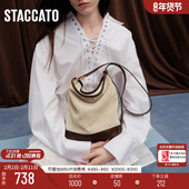 思加图新款 伦敦学院水桶包百搭托特包大容量背提女包X8261CX5