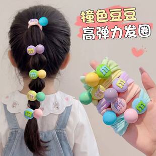 彩色M豆高弹不伤发面膜发圈d3952【CH】