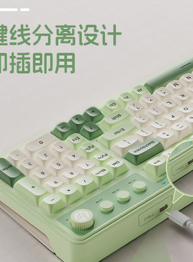 惠普K360有线键盘办公游戏家用99键机械手感高颜值拼色