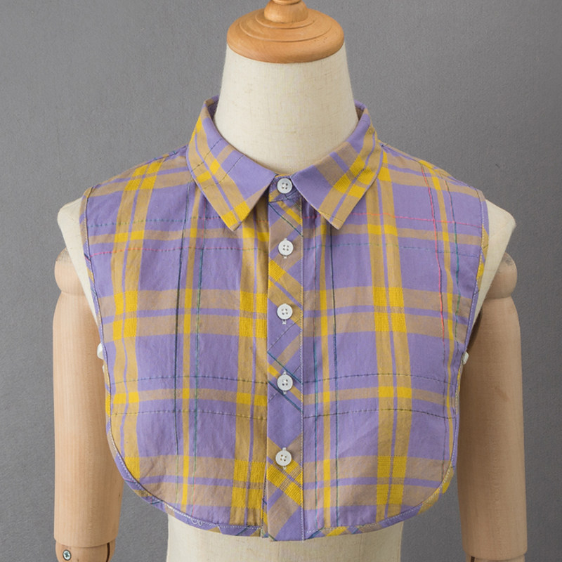 KOREAN VERSION FAKE COLLAR CHILDRENS VERSATILE SWEATER SWEATER SWEATSHIRT DECORATIVE COLLAR PLAID NEW FAKE SHIRT COLLAR AGE REDUCTION FAKE COLLAR