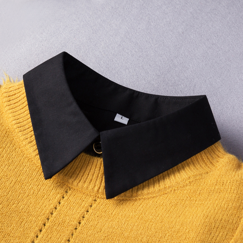 韩版马甲衬衫领棉秋冬女百搭假领