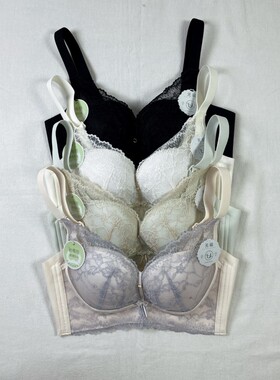 9953无磁奶嘴胶内衣女中薄B杯小胸聚拢无钢圈轻塑型收副乳文胸罩