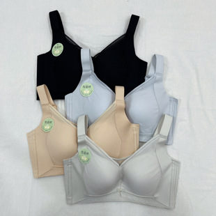 无磁光面大胸显小内衣女抹胸薄款全罩杯CD聚拢调整型侧收副乳文胸
