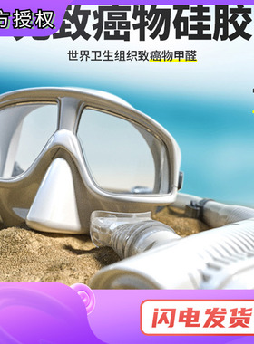 WaterTime 浮潜三宝潜水面罩防呛潜水镜水下呼吸管游泳镜近视装备