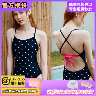 2024秋冬韩国lemango专业训练泳衣竞速运动员保守游泳衣竞技泳衣