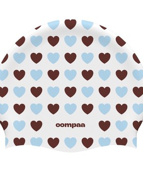 韩国oompaa高档炫彩舒适时尚防水专业硅胶游泳帽儿童成人护耳泳帽