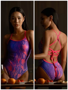 SENTI2022新品游泳衣女韩国时尚连体专业比赛训练速干竞技泳衣