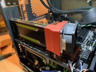 NVIDIA Tesla特斯拉 P4 M4 T4 显卡全套散热风扇组件支架6CM