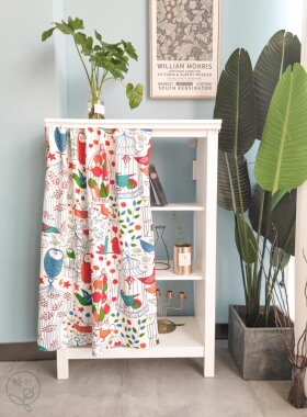 日式纯棉柜子帘遮挡帘衣柜杂物防尘帘送免打孔粘贴轨道洗衣机帘