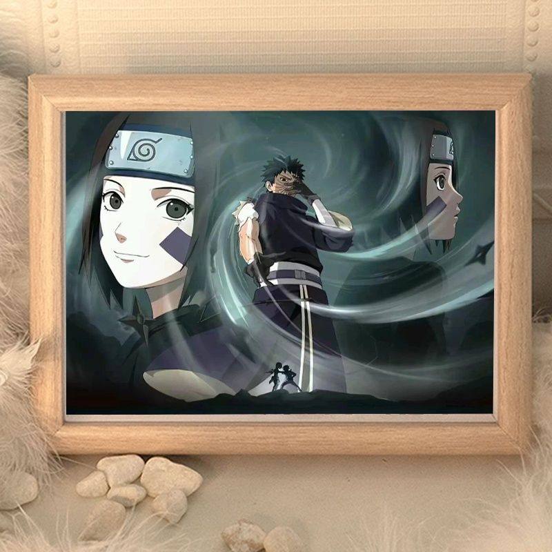 带琳火影忍者周边相框宇智波带土野原琳动漫装饰房间桌面摆台礼物,家居饰品,相框/画框,淘宝优惠券,粉丝福利购,淘宝优惠卷