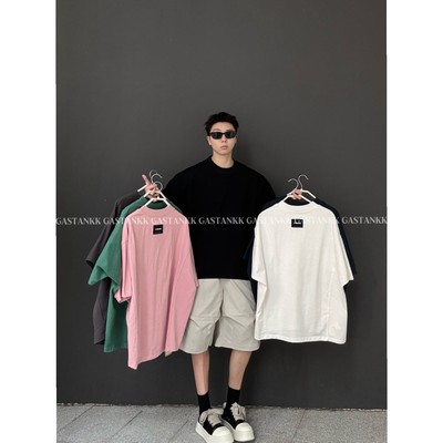 GASTANKK 美式重磅高品380G小领口大版宽松百搭纯色T恤