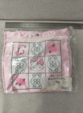 Hellokitty中古稀有2005年俏咪粉色蕾丝手提袋全新