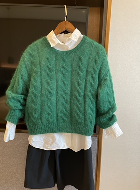 《一路繁花》麻花毛衣编织材料包 DIY材料包 非成品