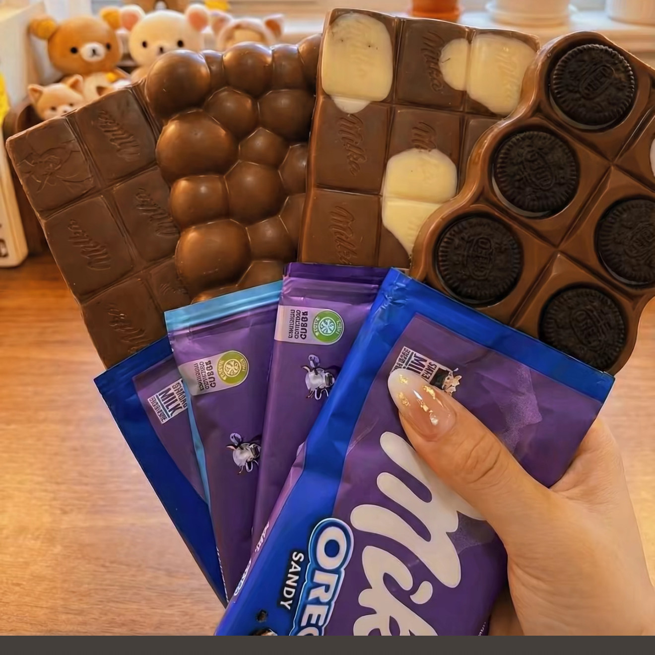 德国波兰进口Milka妙卡榛仁杏仁奥利奥饼干夹心气泡牛奶巧克力