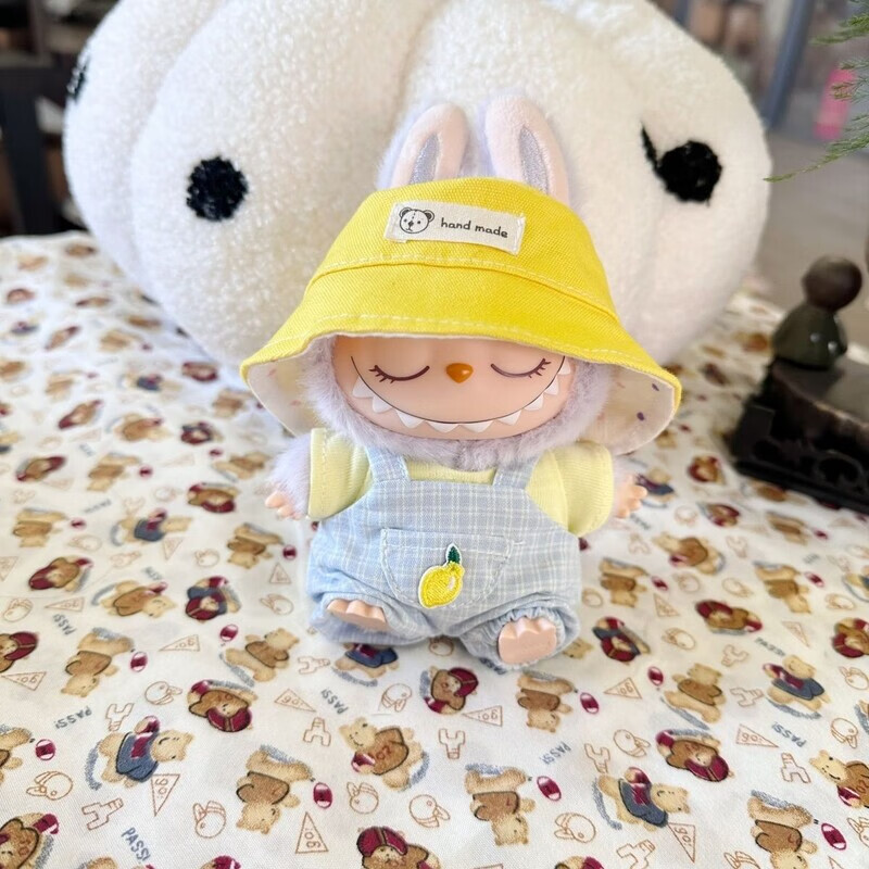 LABUBU衣服一二代盲盒拉布布挂件着替坐坐派对搪胶公仔娃衣春季新