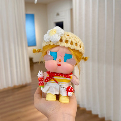 仅娃衣】适用于crybaby哭娃娃衣咕噜咕噜服装15cm海边黄色连衣裙