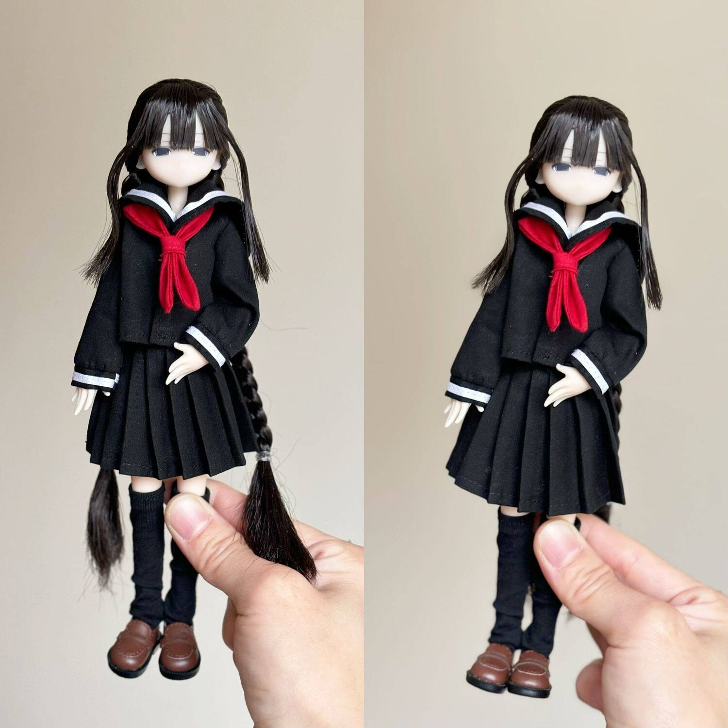 电器街azone特分瘦体娃衣水手制服学院套装OB22/24blythe小布通穿图片