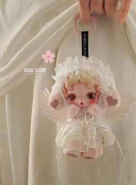 仅娃衣~sp三代白色不眠剧场冬日乐章10cm天使可爱搪胶公仔手作