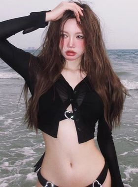 OKMA 性感挂脖泳衣女泡温泉2023年夏季新款网红高级感蛇纹比基尼