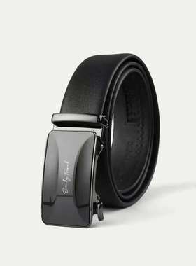 【H家】头层牛皮！合金头！撤柜黑色针扣皮带高档商务1W026A