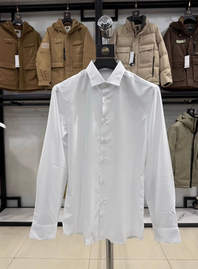 【H家】商务正装！休闲风春男士尖领长袖衬衫白色衬衣青年3Y041A