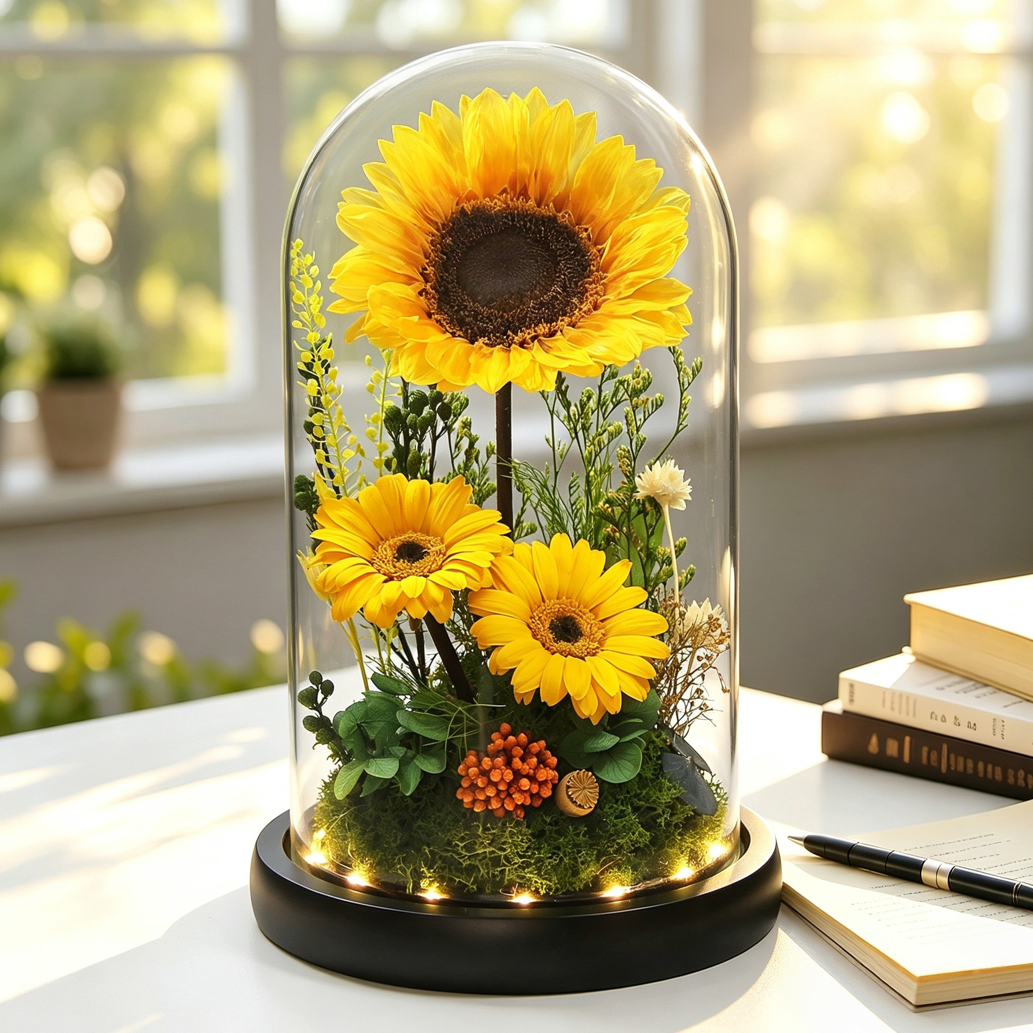 教师节向日葵永生花礼盒送老师