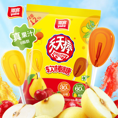 雅客天天棒软棒糖集锦味294g
