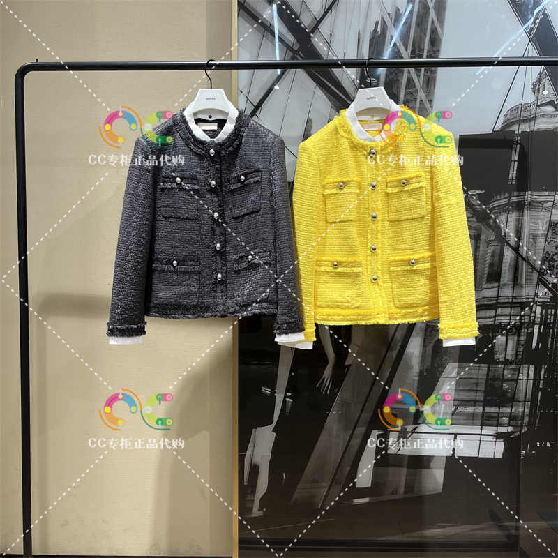 欧时力1TY4046760专柜正品2023年冬季新款活动圆领小香风外套1590