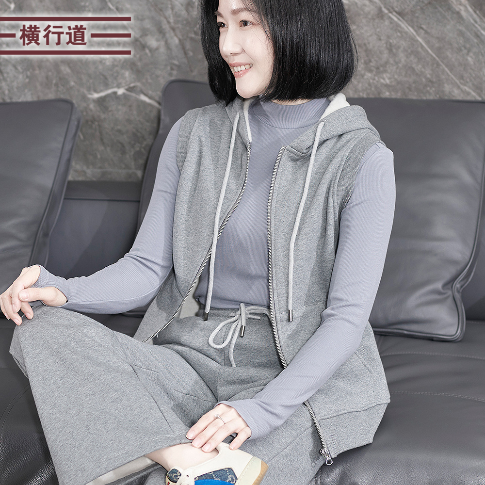横行道连帽背心坎肩宽松马甲