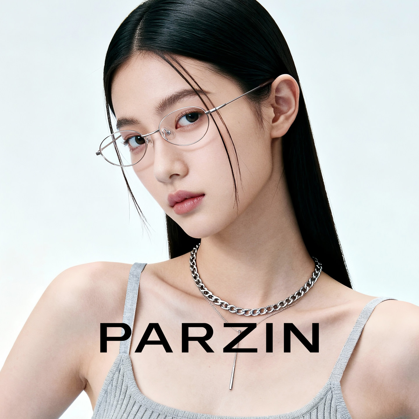 帕森新款椭圆小框眼镜女轻盈舒适高级感可配度数近视镜男PZ62252