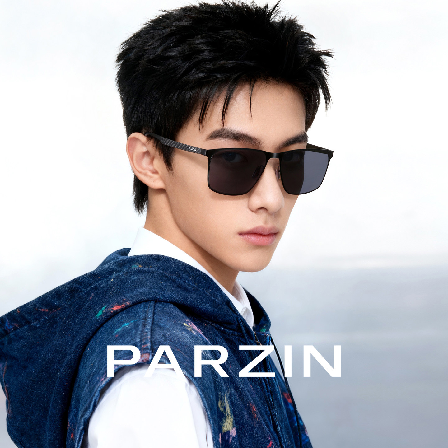 帕森偏光太阳镜男轻盈方框碳纤维镜腿司机开车防紫外线墨镜PZ861