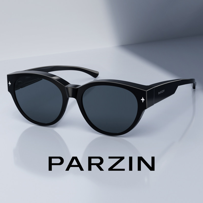 帕森偏光太阳镜套镜男女款时尚猫眼可套近视眼镜防晒墨镜PZ1211