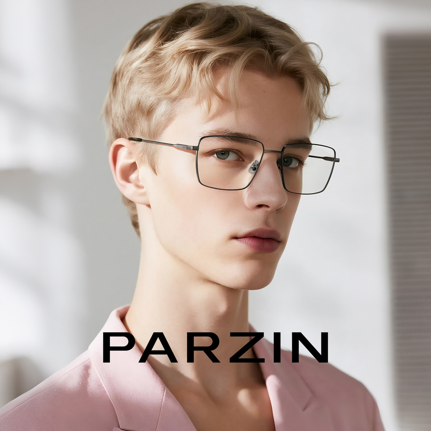 【森羽系列】帕森眼镜男轻盈钛架方框可配中高度数近视镜PZ85061