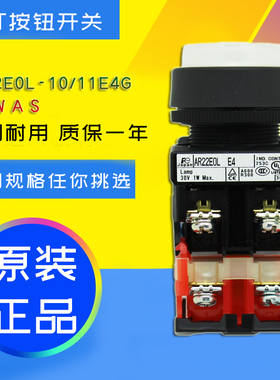 日本富士带灯按钮AR22E0L-01/10/11/20/02/21/22E4G/R/Y/W/A/S