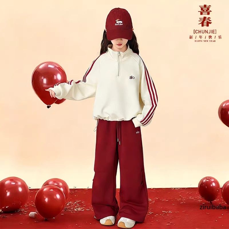 女童新年衣服2026新款春秋女孩洋气运动服套装儿童时髦卫衣两件套,童装/婴儿装/亲子装,套装,淘宝优惠券,粉丝福利购,淘宝优惠卷