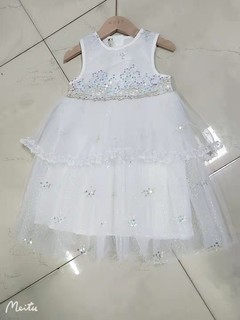 女童礼服新款连衣裙洋气裙子儿童公主裙夏款女孩蓬蓬纱裙白色蕾丝