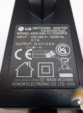 全新原装LG 12V 2A E1948SX W1943S E W1943SV带针电源适配器[F41