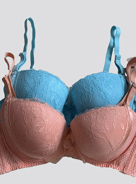 紫兰蒂专柜正品聚拢侧收文胸罩A厚罩杯 B带插片 适合不同胸型7395