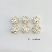 Z348 толстый серебряный лотос лотос бусины 8 мм1